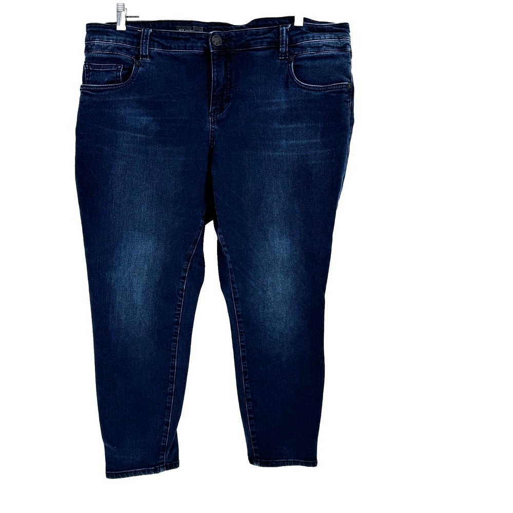 KUT from the Kloth Reese Ankle Skinny Jeans Women's 18W Dark Wash Stretch Preppy